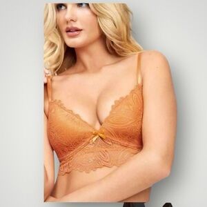 Fredericks of Hollywood Haley Lace Bralette in Orange